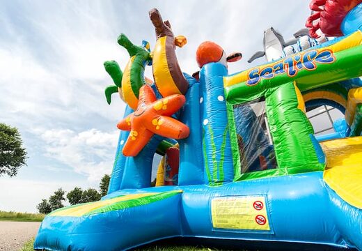 Châteaux gonflables multiplay sur le thème de la mer avec toboggan pour enfants. Achetez destoboggan châteaux gonflables en ligne chez JB Gonflables France