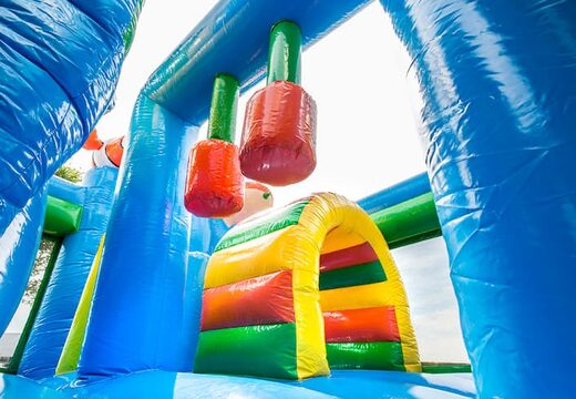 Commandez un châteaux gonflables multiplay de taille moyenne sur le thème du monde marin avec toboggan pour enfants. Achetez des toboggan châteaux gonflables en ligne chez JB Gonflables France