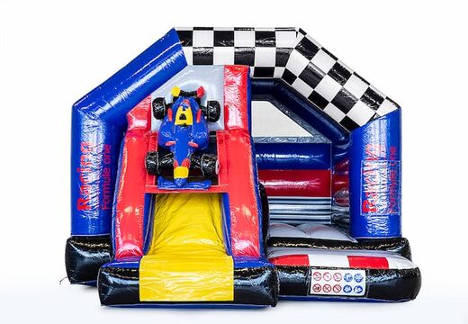 Château gonflable toboggan combo à thème formule 1 à vendre pour les enfants. Commandez maintenant des château gonflable avec toboggan chez JB Gonflables France