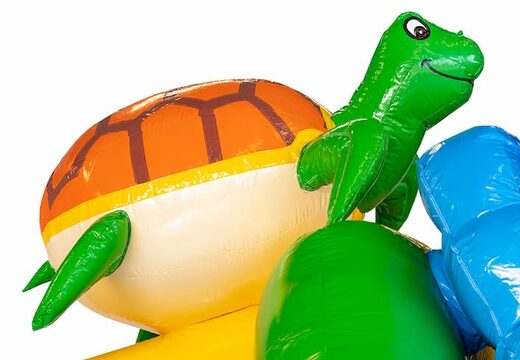 Commandez un château gonflable toboggan combo sur le thème d'Hawaï pour les enfants. Château gonflable avec toboggan disponibles à l'achat chez JB Gonflables France