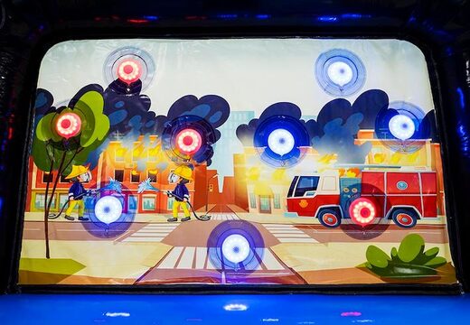  mini galerie de tir jeu ips commande de feuille de fond de camion de pompier interchangeable
