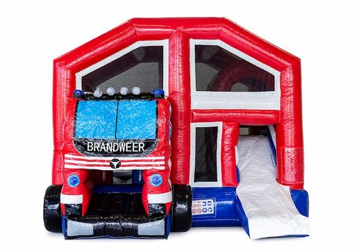 Châteaux gonflables multiplay avec toboggan sur le thème des pompiers pour les enfants. Achetez des toboggan châteaux gonflables en ligne chez JB Gonflables France