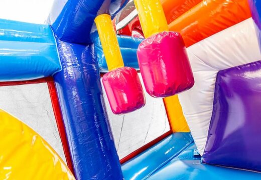 Châteaux gonflables multiplay de commande en thème flamant rose avec un toboggan pour enfants. Achetez des toboggan châteaux gonflables en ligne chez JB Gonflables France