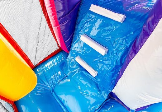 Châteaux gonflables multiplay flamant rose avec toboggan, objets amusants sur la surface de saut et objets 3D accrocheurs pour les enfants. Commandez des toboggan châteaux gonflables en ligne chez JB Gonflables France