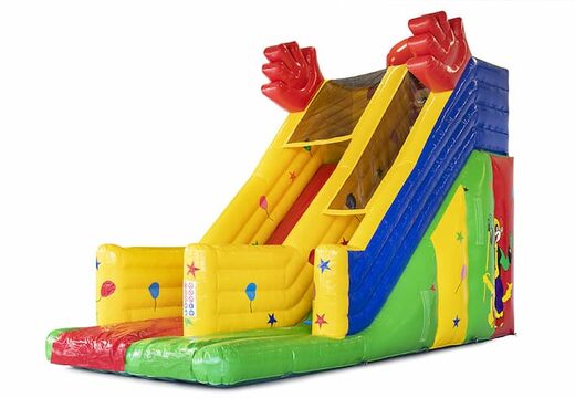 Toboggan gonflable spectaculaire sur le thème du clown avec des objets 3D pour les enfants. Commandez des toboggans gonflables maintenant en ligne chez JB Gonflables France