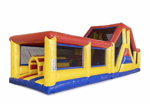 Parcours d'obstacles de 13,5 mètres de long dans la norme à thème avec des objets 3D appropriés pour les enfants. Achetez des parcours d'obstacles gonflables en ligne maintenant chez JB Gonflables France