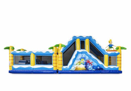 Parcours d'obstacles gonflables de surf avec des objets 3D assortis pour les enfants. Achetez des parcours d'obstacles gonflables en ligne maintenant chez JB Gonflables France
