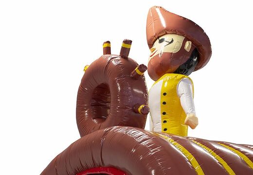 Achetez un parcours d'obstacles gonflable de 9 mètres avec des objets 3D sur le thème du bateau pirate pour les enfants. Commandez des parcours d'obstacles gonflables maintenant en ligne chez JB Gonflables France