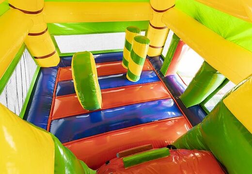 Acheter grand coussin d'air gonflable avec toboggan thème crocodile pour enfant