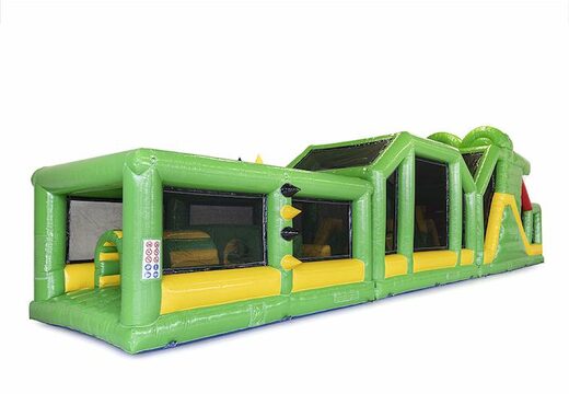 Parcours d'obstacles modulable gonflable de 19 mètres sur le thème du crocodile avec objets 3D assortis pour les enfants. Achetez des parcours d'obstacles gonflables en ligne maintenant chez JB Gonflables France
