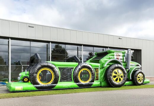 Commandez un parcours d'obstacles unique de 17 mètres de large sur le thème du tracteur pour les enfants. Achetez des parcours d'obstacles gonflables en ligne maintenant chez JB Gonflables France