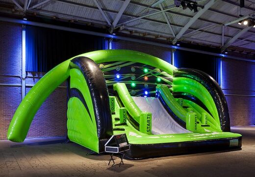 Parcours d'obstacles de château gonflable gonflable avec sport interactif pour concourir pour les enfants à vendre