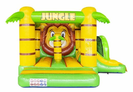 videur gonflable compact sur le thème de la jungle avec toboggan à vendre pour les enfants