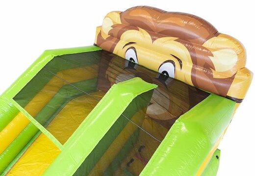 Toboggan jungle gonflable avec section château gonflable et obstacles pour enfants