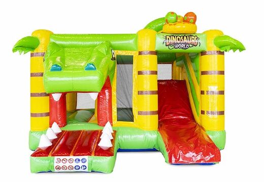 Acheter un transat gonflable compact avec toboggan dans un thème Dino pour les enfants