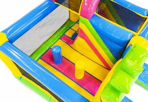 Commandez un château gonflable gonflable avec toboggan sur le thème d'Hawaï pour les enfants