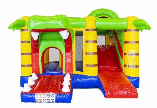 Videur gonflable sur le thème du crocodile avec toboggan à vendre pour les enfants