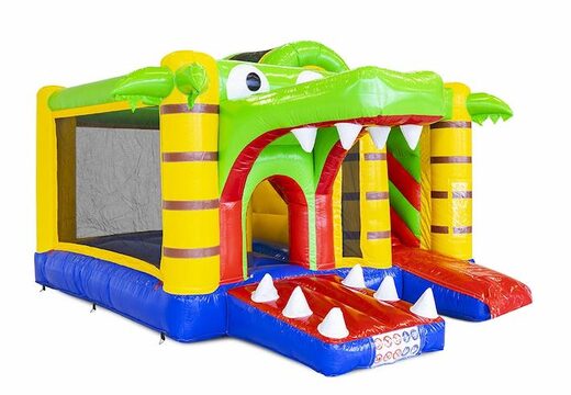 Acheter transat gonflable thème crocodile avec toboggan pour enfant