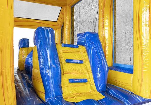 Achetez un parcours d'obstacles modulable gonflable de 19 mètres sur le thème du marbre pour les enfants. Commandez des parcours d'obstacles gonflables maintenant en ligne chez JB Gonflables France