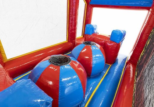 Parcours d'obstacles modulable gonflable de 19 mètres sur le thème des montagnes russes, des objets 3D et un double parcours dans différents thèmes pour les enfants. Achetez des parcours d'obstacles gonflables en ligne maintenant chez JB Gonflables France