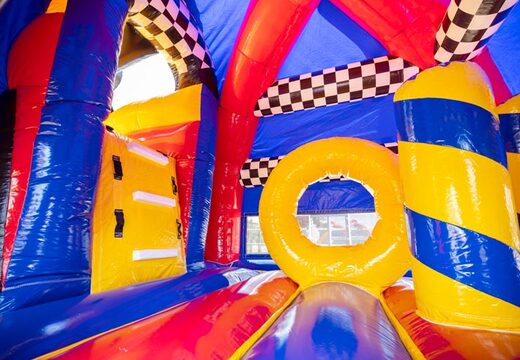 Super coussin d'air multiplay dans le thème de la formule 1 avec voiture de course sur le dessus à vendre pour les enfants