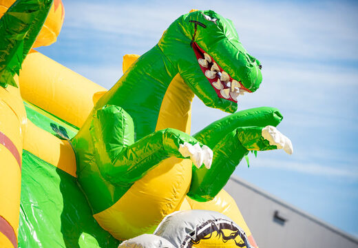 Acheter un thème super dino multijoueur à coussin d'air avec section de saut et toboggan pour les enfants