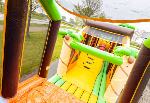 Commandez le parcours d'obstacles Mega Jungle Adventure Run chez JB Inflatables