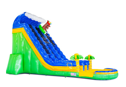 Commandez un toboggan aquatique gonflable Waterslide D22 Hawaii avec un thème tropical