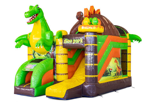Achetez château gonflable Mini Multiplay gonflable couvert avec toboggan sur le thème Dino pour les enfants. Commandez maintenant des châteaux gonflables gonflables chez JB Gonflables France