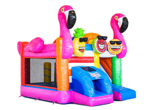 Château gonflable gonflable Mini Multiplay sur le thème Flamingo en vente chez JB Inflatables. Commandez des jeux gonflables chez JB Gonflables France