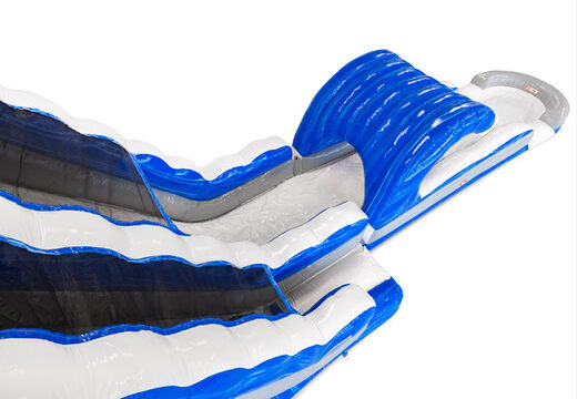 Commandez un toboggan aquatique gonflable en bleu, blanc, argent