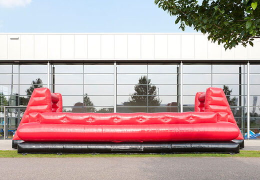 Acheter un baby-foot rouge noir avec un système unique d'embarquement coulissant avec fond