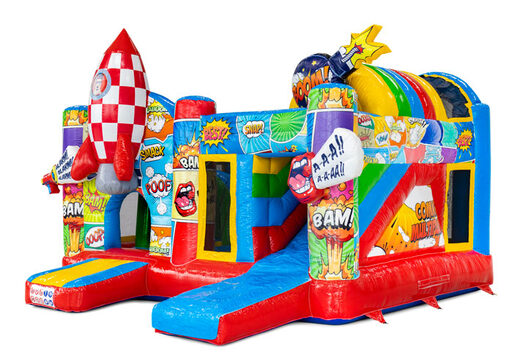 Commandez en ligne le multiplay à thème de bande dessinée avec toboggan et objets de jeu