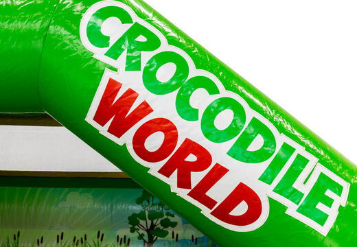 Château gonflable à thème crocodile avec illustration écrite - Commandez en ligne