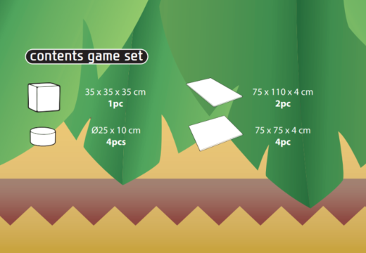 Contenu du kit de jeu Softplay en thème Jungle - Dinosaure à acheter chez JB