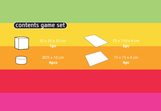 Contenu du kit de jeu Softplay en thème de licorne à acheter chez JB