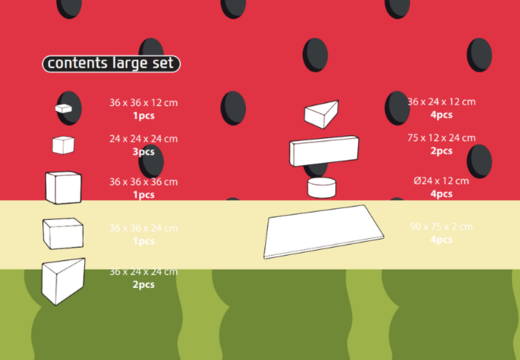 Contenu du set Large Softplay en thème Flamant - Hawaï acheter en ligne