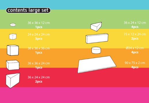 Contenu du set Large Softplay en thème de licorne acheter en ligne