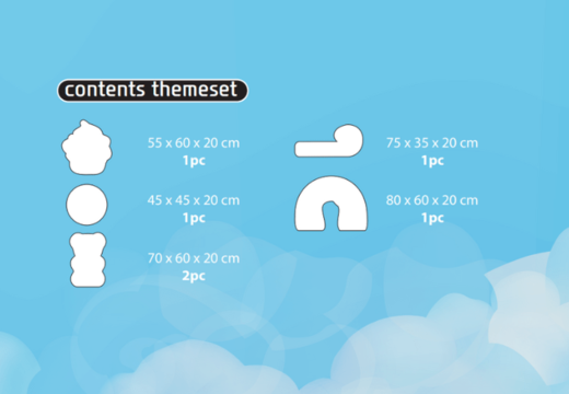 Contenu du set thématique Softplay en thème de bonbons commander en ligne chez JB