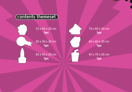 Contenu du set thématique Softplay en thème de bande dessinée commander en ligne chez JB