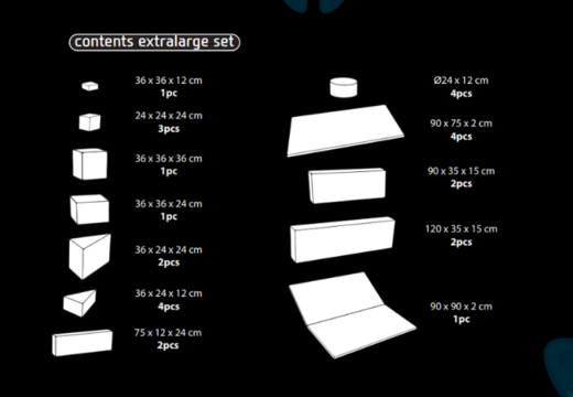 Commandez le contenu de l'ensemble Softplay XL sur le thème Pirate - Seaworld chez JB Meppel