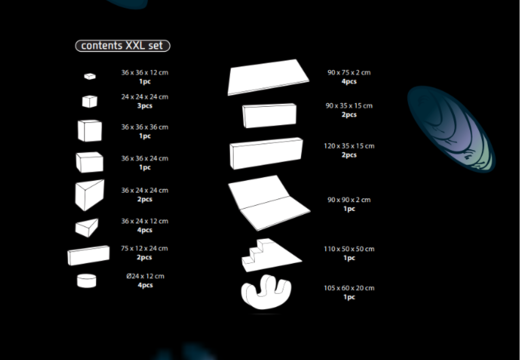 Commandez le contenu de l'ensemble Softplay XXL sur le thème Pirate - Seaworld chez JB Inflatables à Meppel