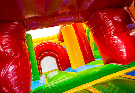 Intérieur du château gonflable Dubbelslide Multiplay Vert rouge jaune