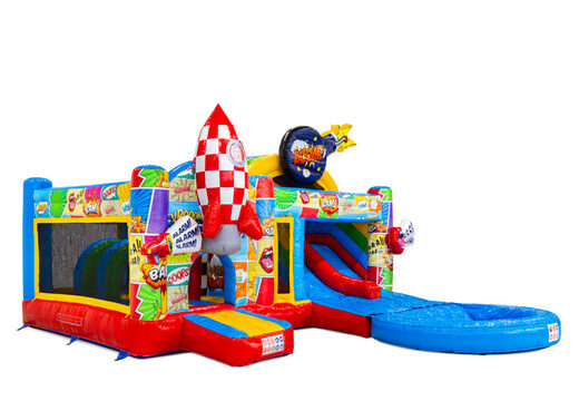 Côté du Multiplay Dubbelslide avec piscine dans le thème de la bande dessinée