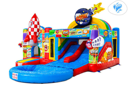 Commandez le château gonflable Multiplay Dubbelslide en ligne chez JB