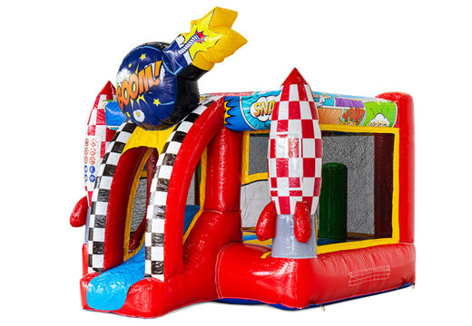 Commandez le château gonflable Midi Bounce en style BD en ligne chez JB Inflatables