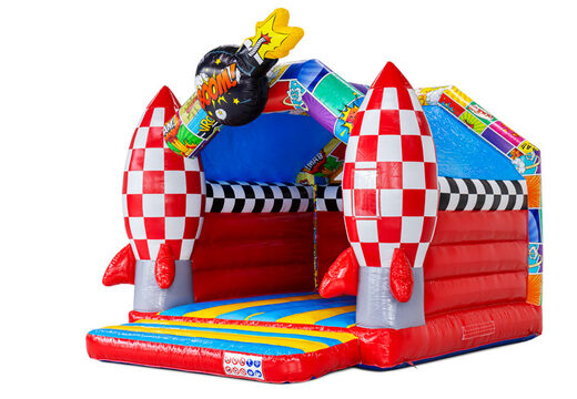 Jeu gonflable château gonflable A-frame en style BD à vendre chez JB Inflatables