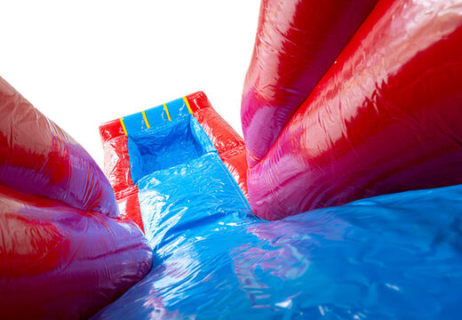 Château gonflable A-frame Super Comic coloré à thème bande dessinée pour les loueurs, commandez en ligne maintenant